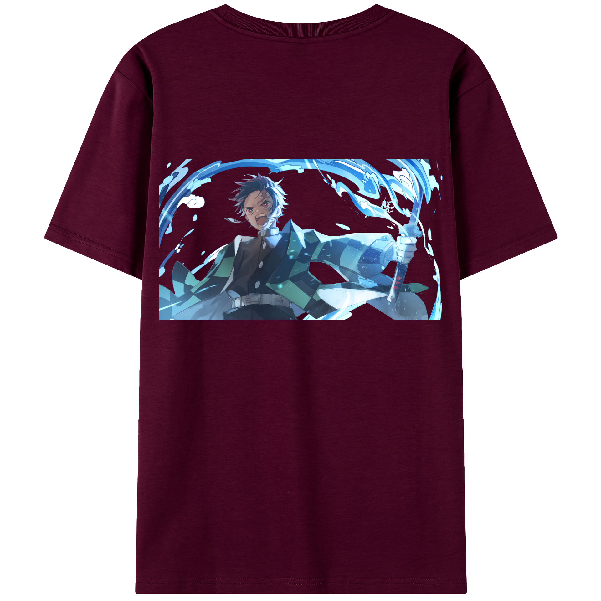 （画像用） 鬼滅の刃 竈門 炭治郎／かまど たんじろう Kamado Tanjirou レディース半袖Tシャツ(バックプリント)